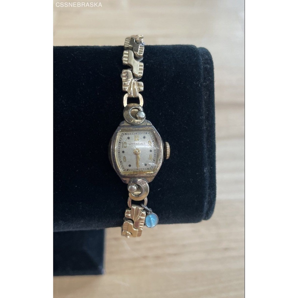 Vintage Wittnauer Ladies Watch 10K Gold Filled‎ Top Band Swiss Art Deco Charm